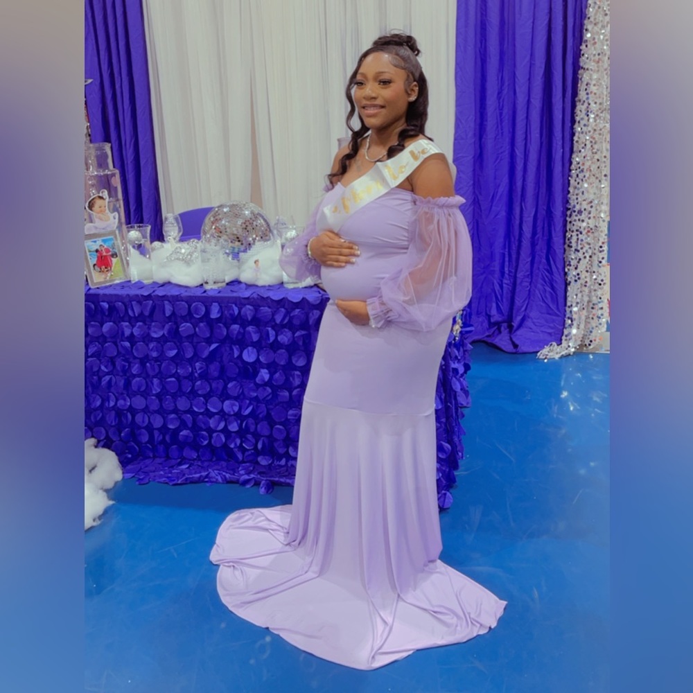 My beautiful lavender Baby Shower Dress